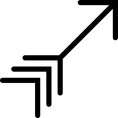 Diagonal Right Arrow Going Up Outline Svg Vector, Free Vectors File